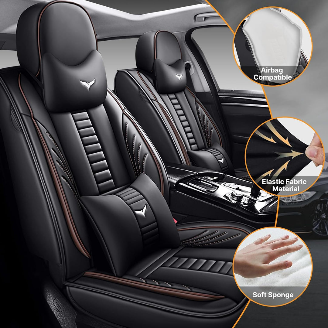 Pongchan Voll Set Auto Sitzbezüge, Autoschonbezug Universal passend für Volkswagen Amarok 2000-2023