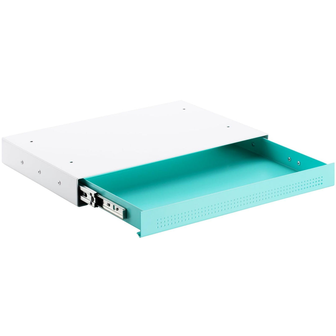 CAVO Dokumentenschublade aus Stahl 410 x 272 mm Türkis, weiss, Schreibtischschublade Unterbauschubla