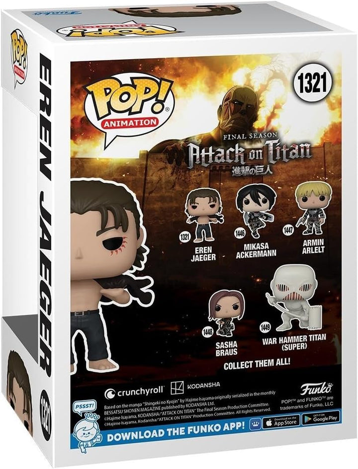 Funko Pop! Animation: AOT - Eren Jaeger Jeager - Attack On Titan - Vinyl-Sammelfigur - Geschenkidee