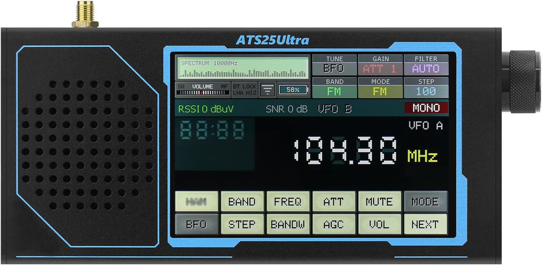 Kurzwellenempfänger ATS25 Ultra SDR Mehrband Radio mit 4-Zoll Touchscreen Tragbarer Weltempfänger Un