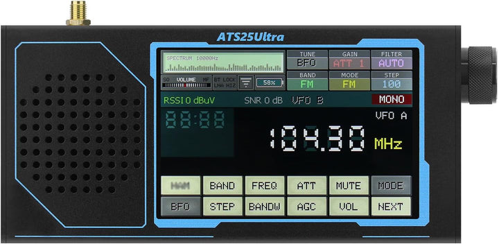 Kurzwellenempfänger ATS25 Ultra SDR Mehrband Radio mit 4-Zoll Touchscreen Tragbarer Weltempfänger Un