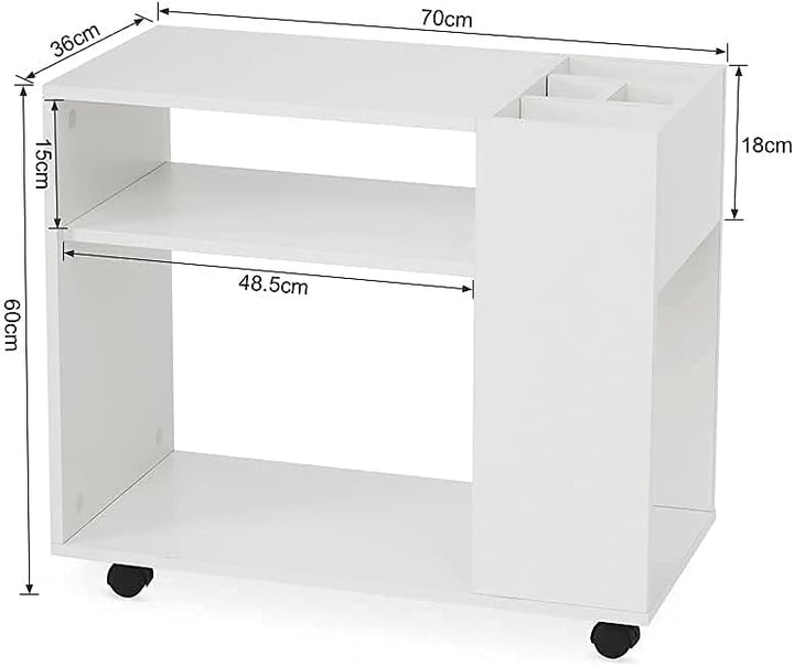 Mondeer Aktenschrank, Büroschrank mit Verstellbaren Trennwänden und Universalrädern Modern Einfach f