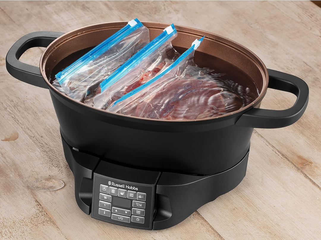 Russell Hobbs Multikocher 6,5l [digitales Display] 8 Kochfunktionen (Slow Cooker, Dampfgarer, Reisko