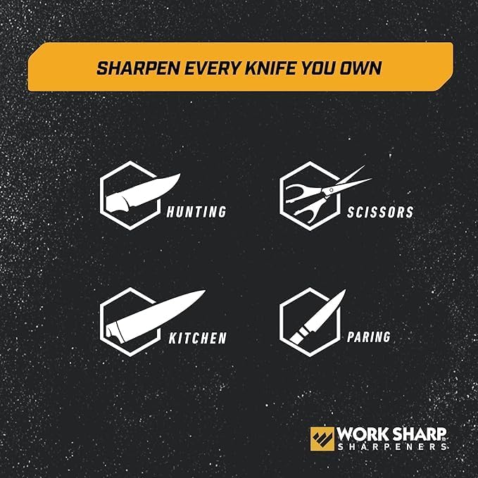 WORK SHARP® Benchstone Knife Sharpener - Profi Messer-Schleifstein mit Winkel-Hilfe 20° & 25° - Outd