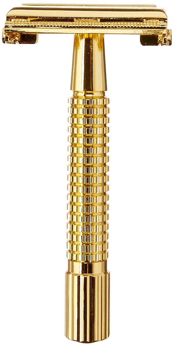 Golddachs Doppelklingen-Rasierer, gold
