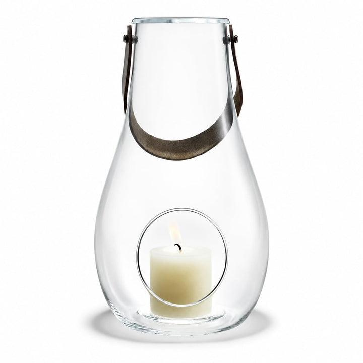 Holmegaard Laterne H29 cm Design with Light aus mundgeblasenem Glas, klar Klar H29 cm, Klar H29 cm
