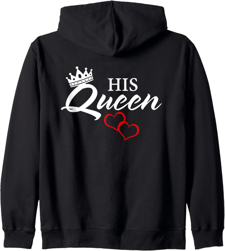 Her King His Queen Paar Liebespaar Kapuzenjacke