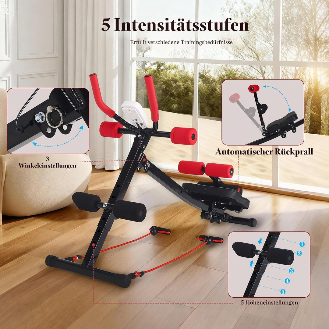 Bauchmuskeltrainer für Zuhause Rot, Rot