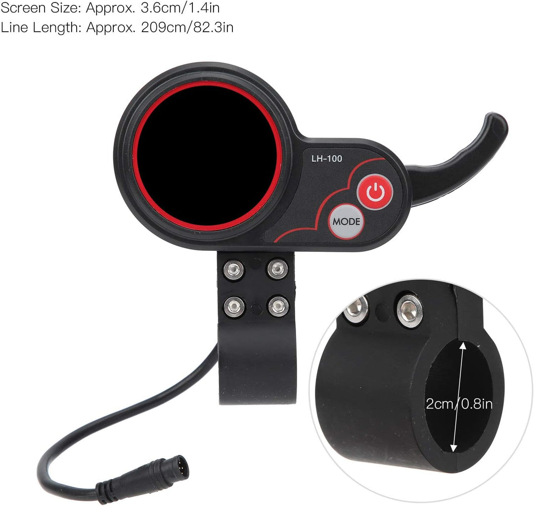 Elektroroller Daumengas mit Display, E-Bike-Geschwindigkeitsregler Elektroroller-LCD-Anzeigefeld Man