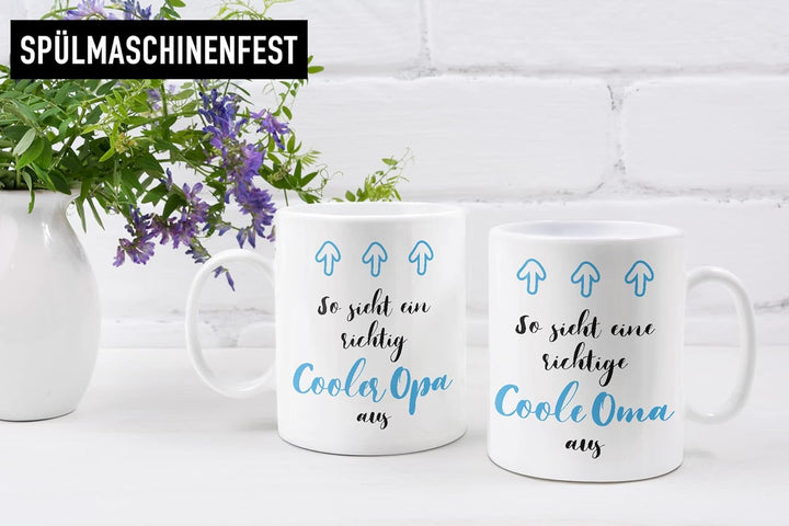 Trendation - Beste Oma Opa Geschenk Set Tassen Weihnachten Geschenke für Grosseltern Geburtstag Bech
