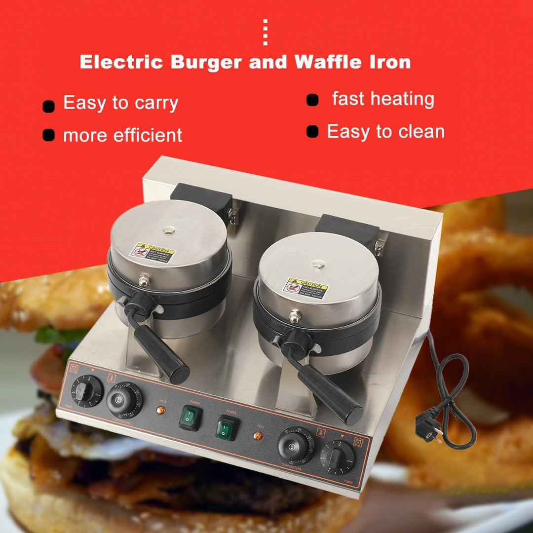 Elektrische UFO-Burger-Presse, Kommerzielle Doppelkopf-Burger-Maker, 2600W Eiscreme-Burger-Maschine,