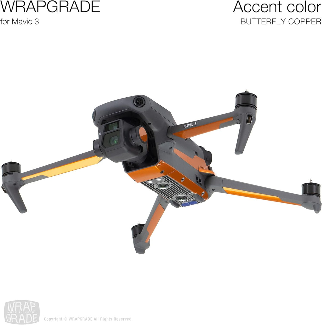 WRAPGRADE Skin Kompatibel mit DJI Mavic 3 Pro Accent Color (BUTTERFLY COPPER) Butterfly Copper / Pro