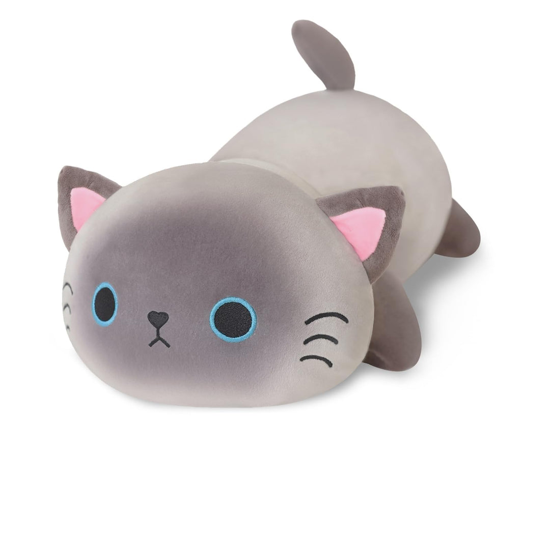 Xfrog Gewichtetes Siamkatze‌ Kuscheltier, Weiches Katze Plüschtier Kuscheltierkissen mit Gewicht, Sü