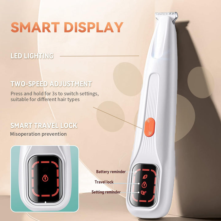 2026 New Pet Präzisionstrimmer, Hundepfotentrimmer mit LED-Licht, geräuscharm, IP68 wasserdicht, Dua