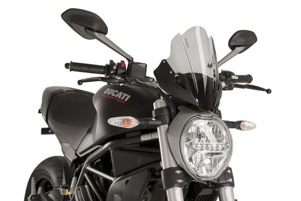 Puig 8900 F Touring Windschutzscheibe für Ducati Monster 1200 R 16 '– 17' AHUMADO OSCURO, AHUMADO OS
