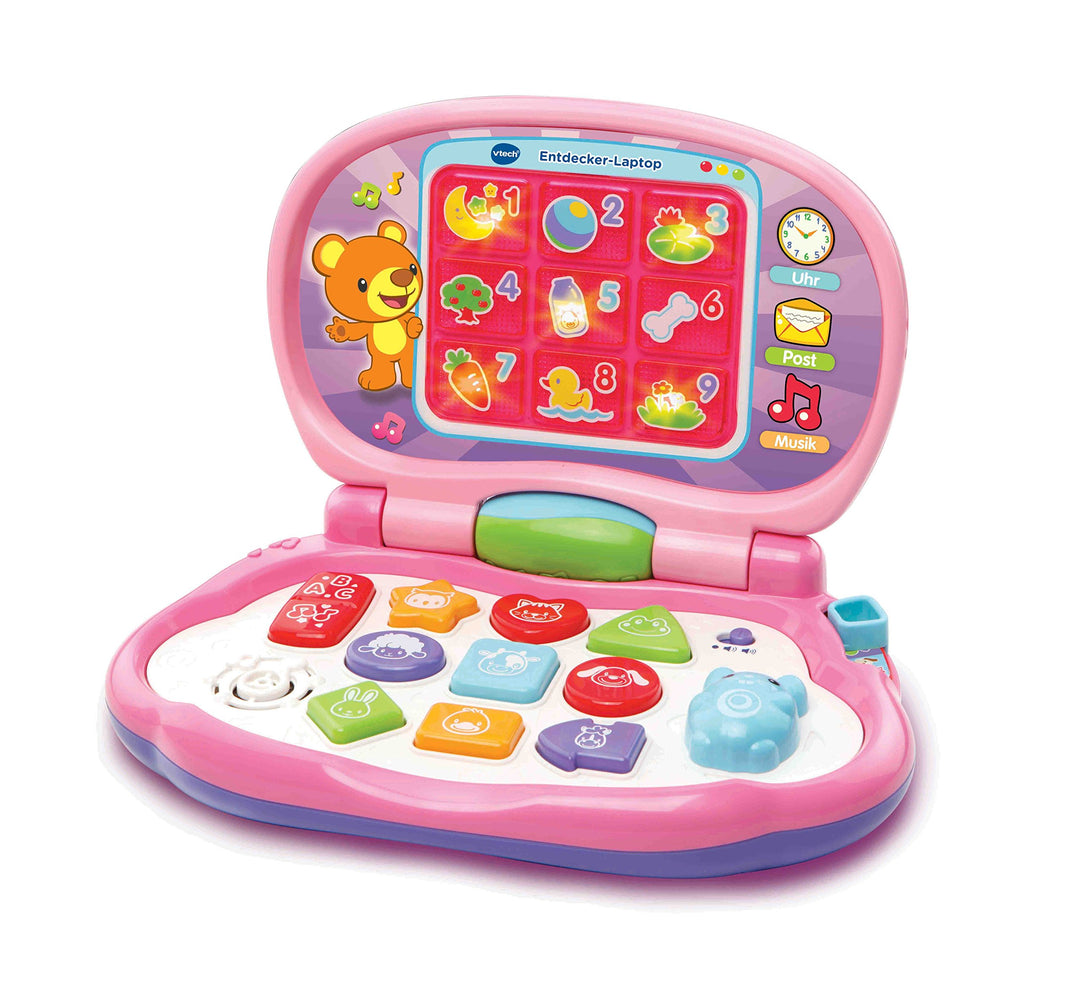 VTech Baby 80-191254, Entdecker Laptop pink, Babyspielzeug