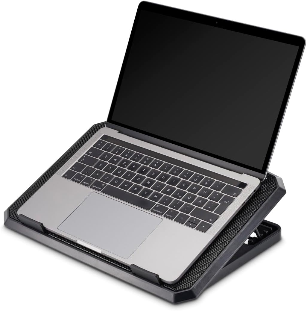 Hama Laptop Kühler für Laptops bis 15,6“ (extraleiser Notebook Kühler, 2 Lüfter, Kühlpad und Laptop