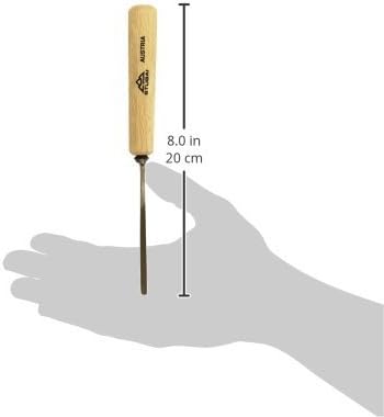 STUBAI Stemmeisen Stechbeitel Serie 52 - Form 5 | Gerades Hohleisen - 3 mm, mit Holzgriff, zum Vorst