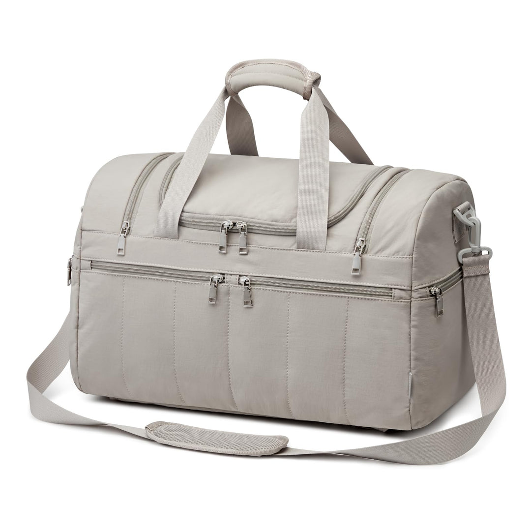 G4Free 45L Grosse Sporttasche für Damen mit Mehreren Reissverschlussfächern Camel 47 x 31 x 29 cm, C