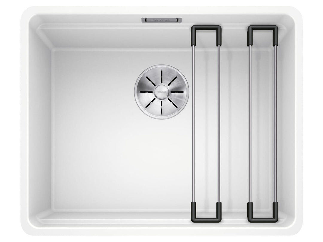 BLANCO ETAGON 500-F | SILGRANIT weiss | Einbauart: Flächenbündig | ohne Ablauffernbedienung, mit Zub