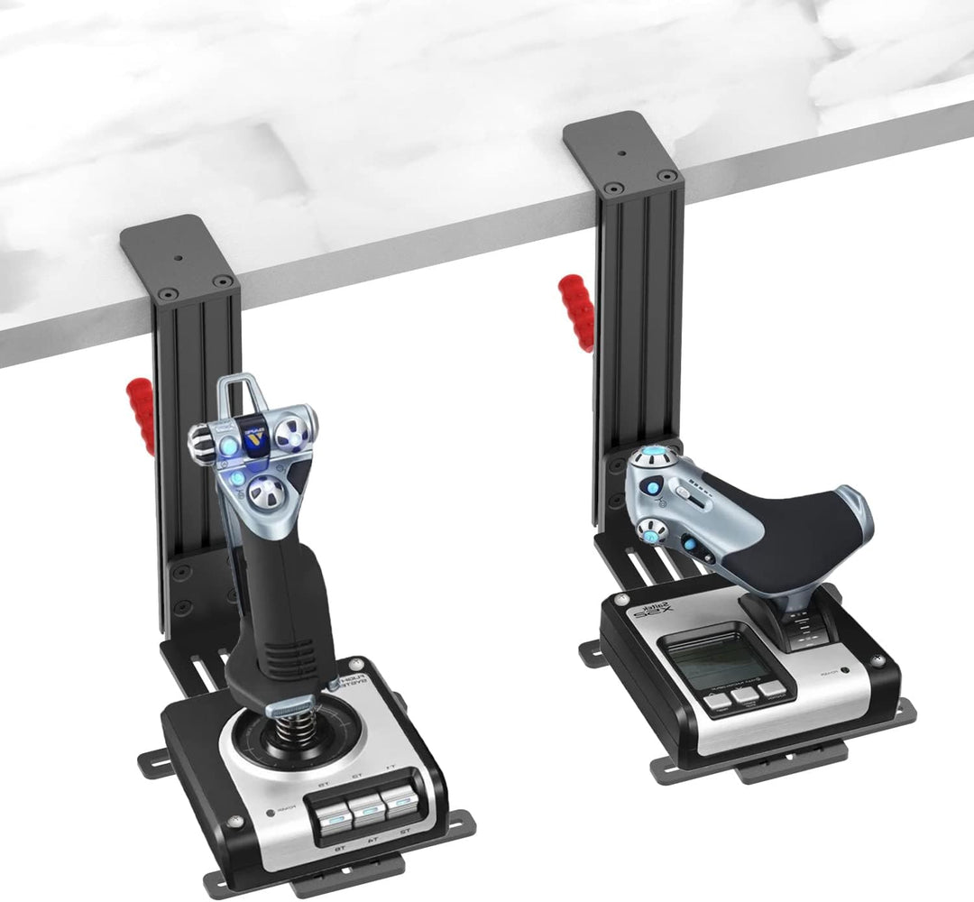 Hikig 2 Stück Hotas Schreibtischhalterung für Flug-Sim-Controller, Throttle, MFD Kompatibel mit Logi