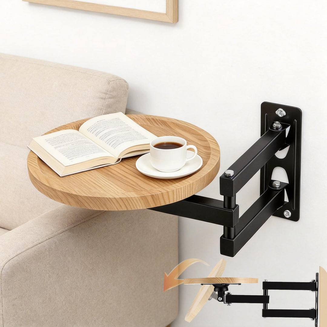 Runder Klapptisch Wand, Klappbar Wandtisch 30cm Kleine Wandmontierter Ausziehbar Rund Tisch Wandtisc