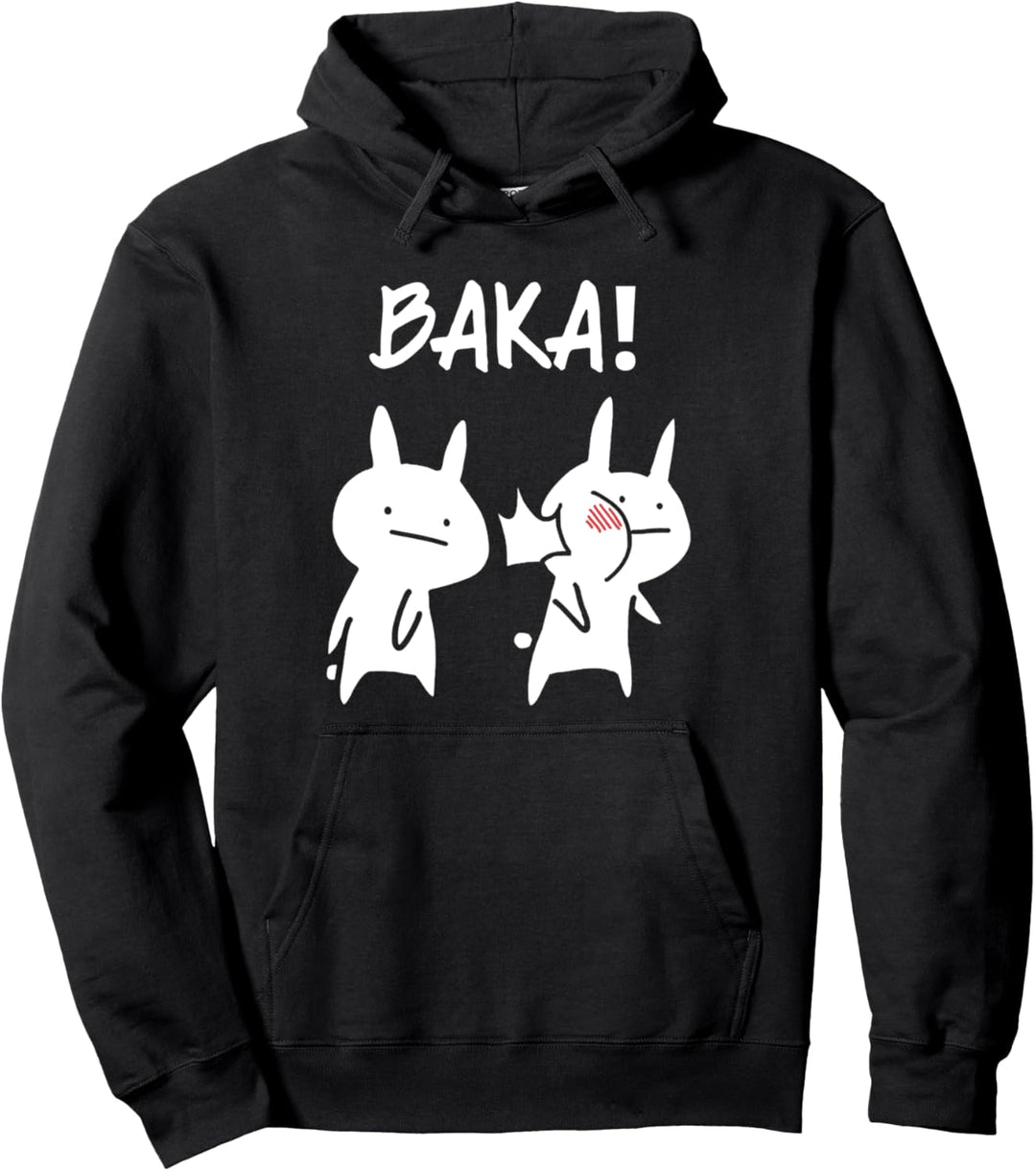 Lustiges Japan Baka Rabbit Ohrfeigen Anime und Manga Pullover Hoodie