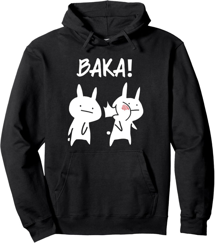 Lustiges Japan Baka Rabbit Ohrfeigen Anime und Manga Pullover Hoodie