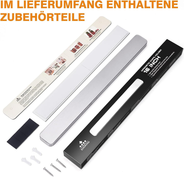 ENOKING 39.6cm Magnetleiste Messer, Edelstahl Messerhalter Magnetisch, Messerleiste Magnetisch mit E