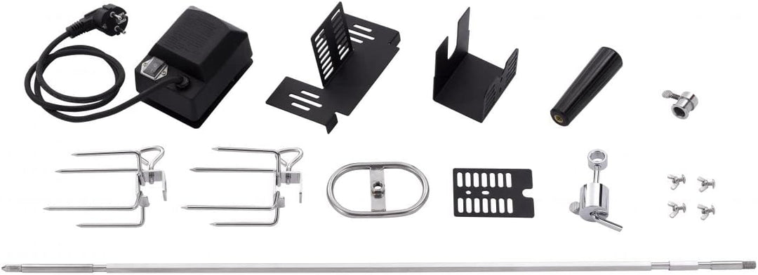 Primaster Grillspiess-Set 80 cm Edelstahl Elektrisch Drehspiess Spiess