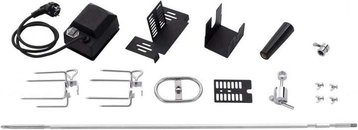 Primaster Grillspiess-Set 80 cm Edelstahl Elektrisch Drehspiess Spiess