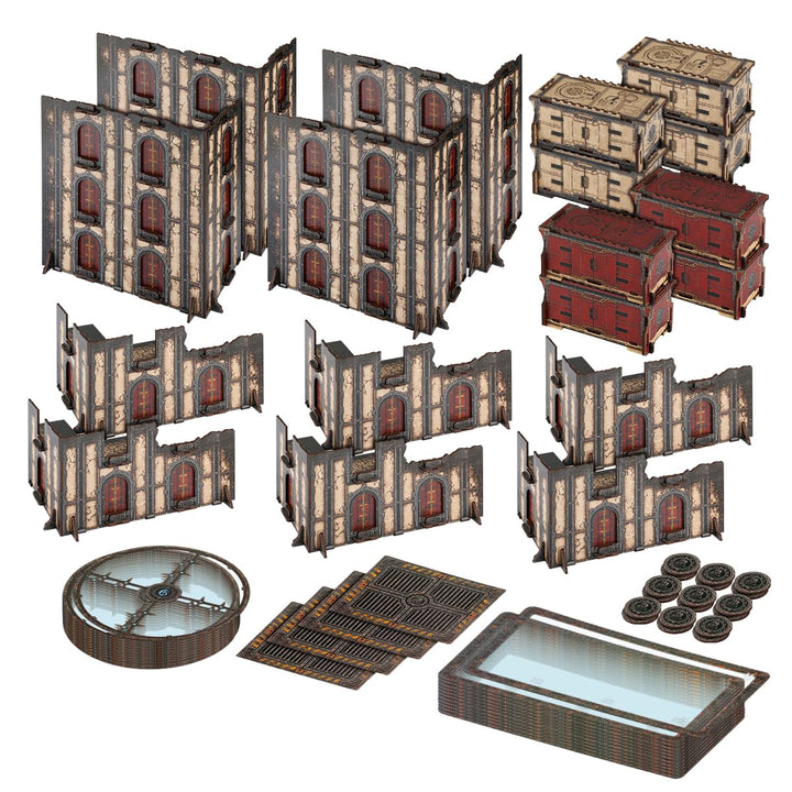 Jucoci Battlezone Creation Kit 18PCS Tabletop Terrain Wargame Terrains Set Compatible with WH40K(Whi
