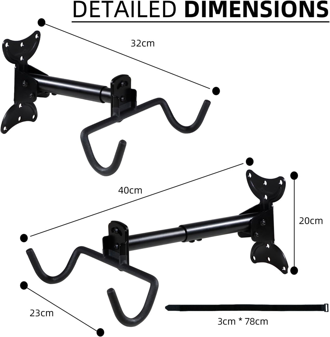 CCLIFE Fahrrad Wandhalterung Faltbar Drehbar Ausziehbar Fahrradhalterung Wand MAX.35kg Fahrradhalter
