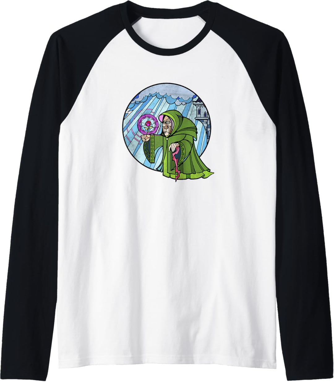 Disney Snow White Evil Queen As Hag Stained Glass Raglan