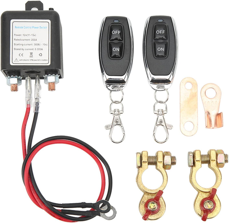 Batterieferntrennschalter, Notausschalter für Auto mit Fernbedienung DC12V 120A-200A, Batterieentlad