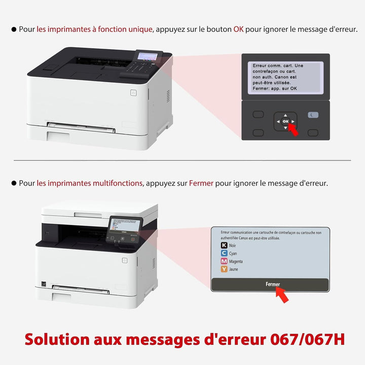 067H 067 Toner Set Kompatible für Canon 067H 067 i-SENSYS MF657Cdw MF655Cdw MF651Cw LBP631Cw LBP633C