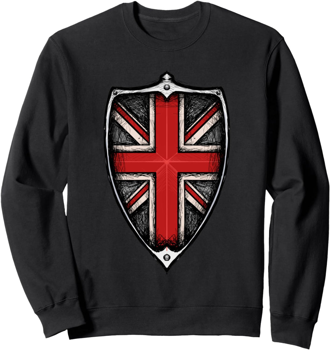 Ritter Templar Geschenk Kreuz Und Schild Sweatshirt