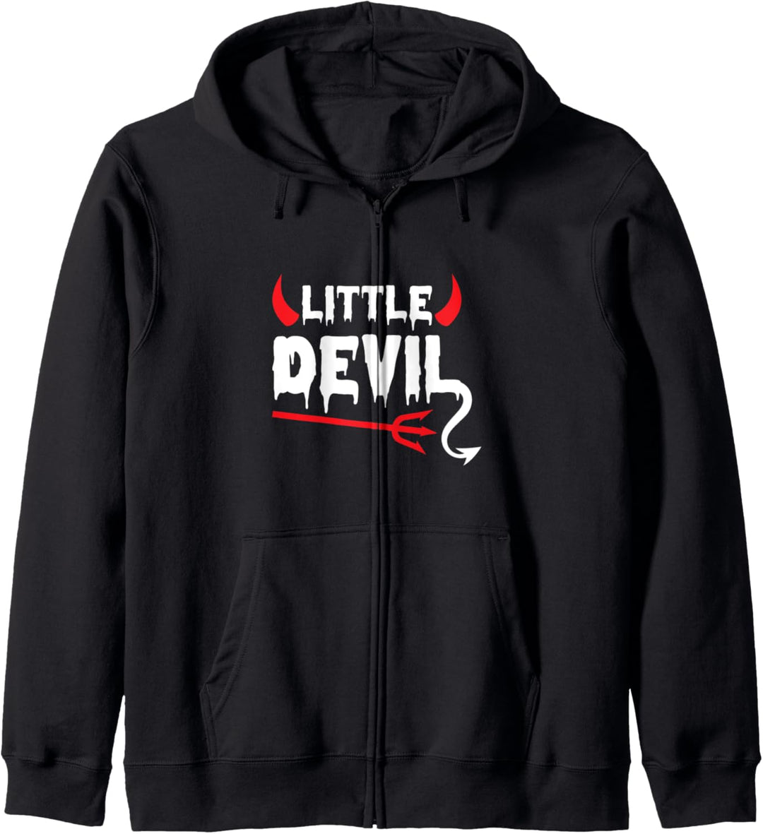 Little Devil Trident Spear Devil Horns Halloween-Partyfan Kapuzenjacke