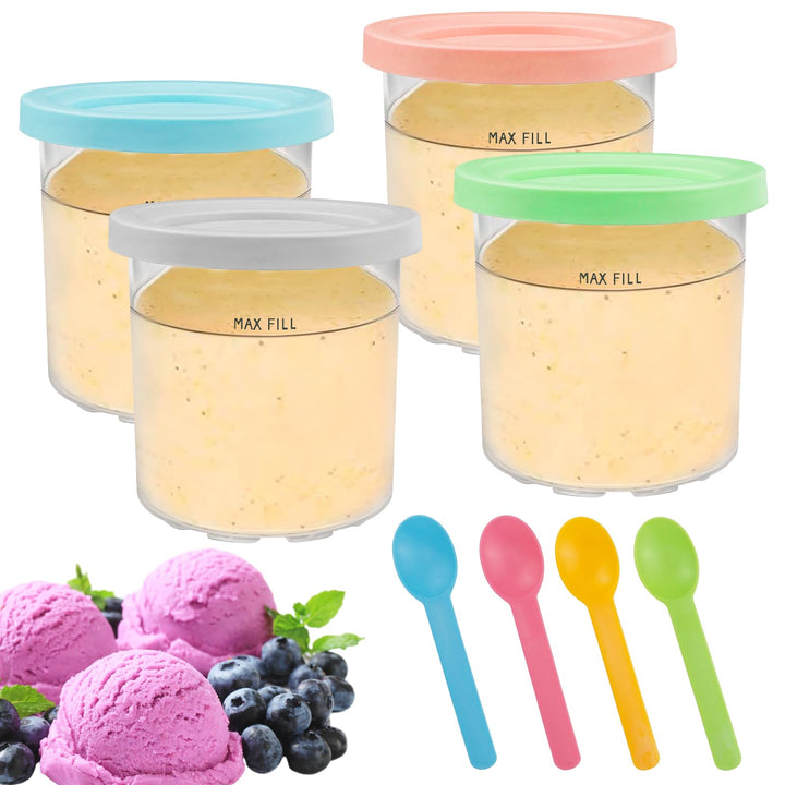4 Stück Creami Behälter für die Ninja Creami Eismaschine Creami Behälter for Ninja Creamy Eismaschin
