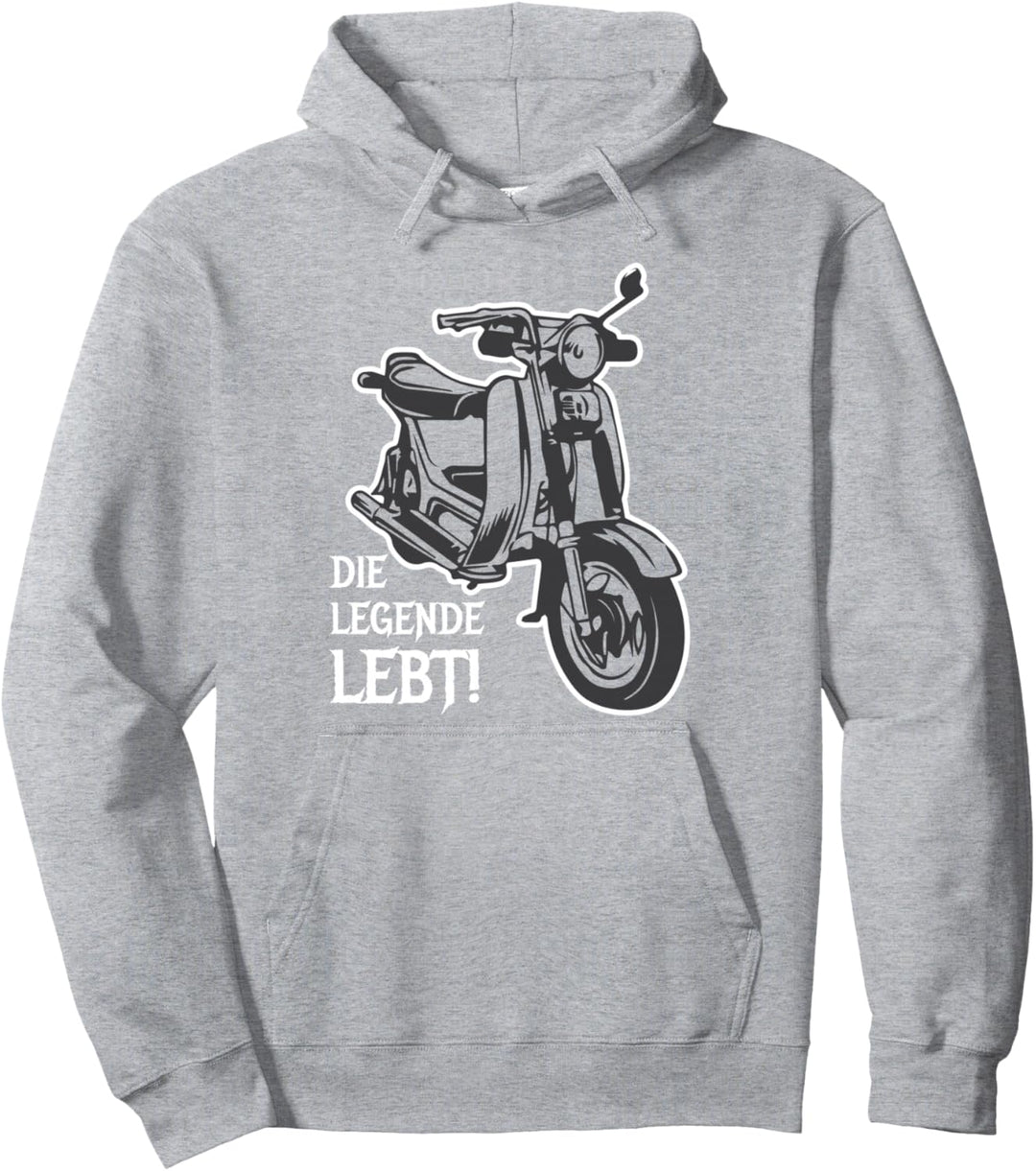 Alte Schule Mopedfahrer Simson Sr50 Pullover Hoodie