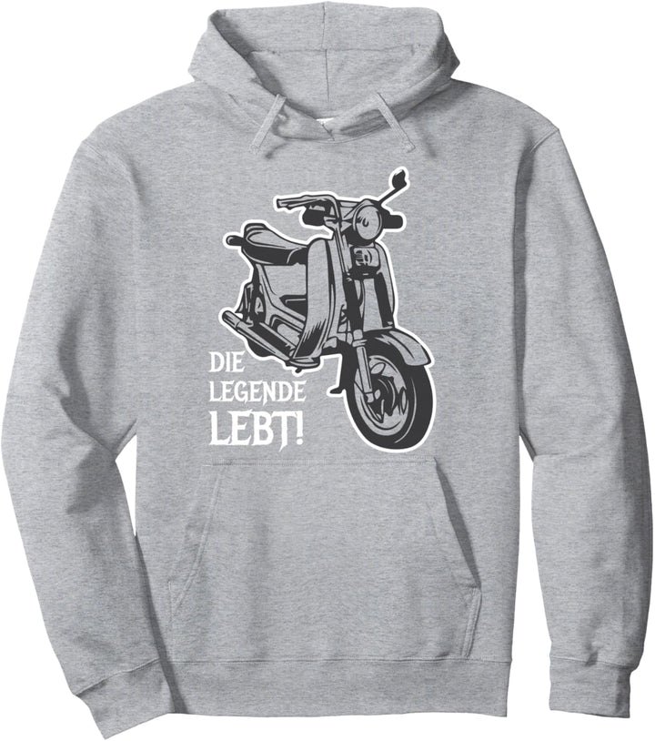 Alte Schule Mopedfahrer Simson Sr50 Pullover Hoodie