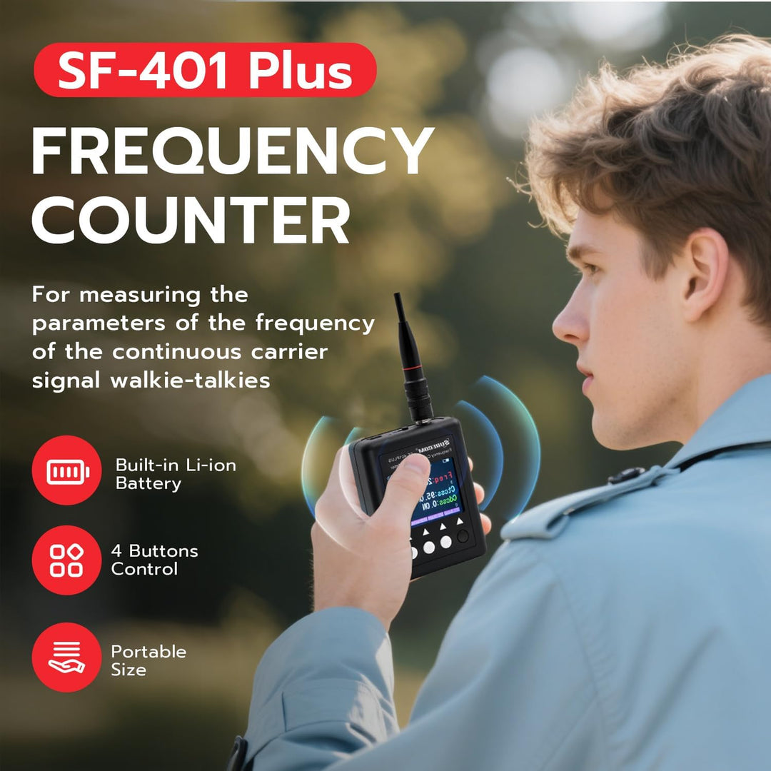 Gam3Gear Surecom SF401 Plus 27Mhz-3000Mhz tragbares Funk-Frequenzzähler-Messgerät mit CTCCSS DCS-Dec