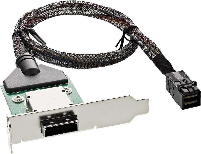 InLine 27656A SAS HD low profile PCI Slotblech mit Kabel, ext. SFF-8088 auf int. SFF-8643, 0,5m