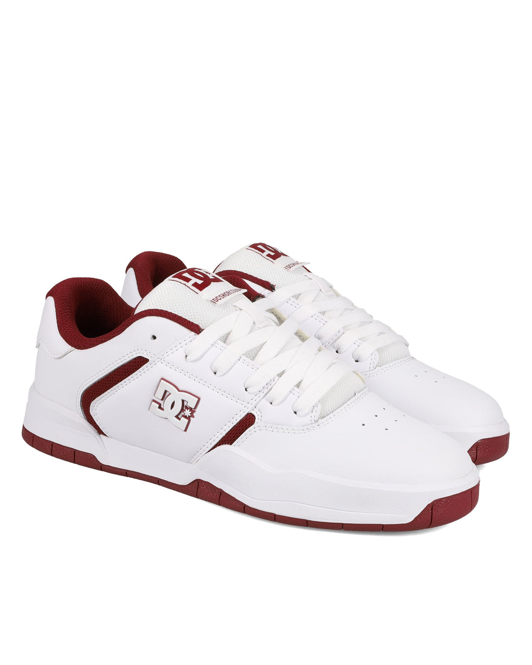 DC Herren Central Casual Low Top Skate Shoe SneakerSkate-Schuh 38 EU White Purple Wine, 38 EU White