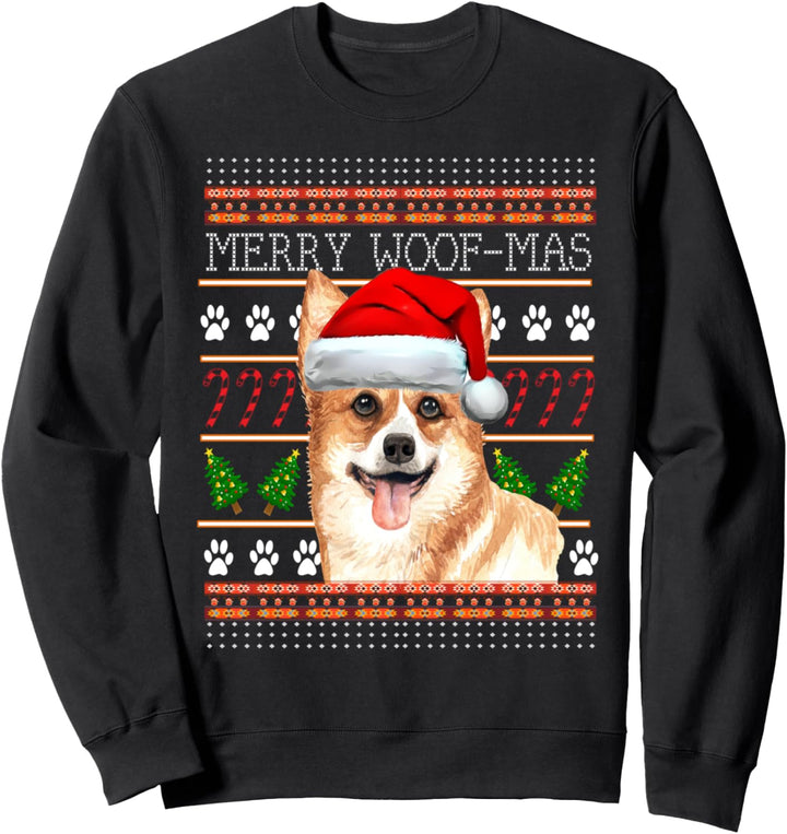 Corgi Dog Hässlicher Weihnachtspullover Sweatshirt