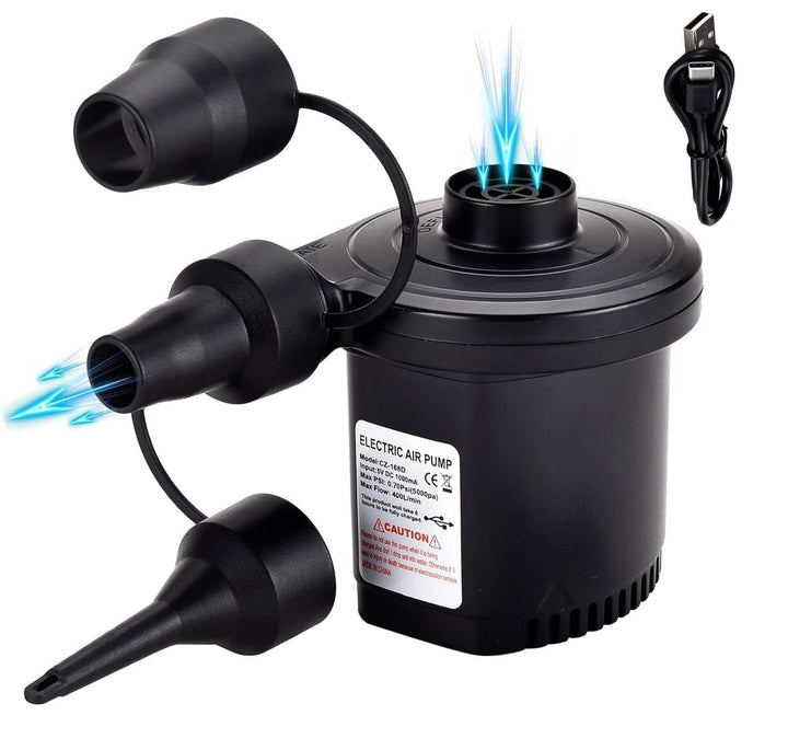 Elektrische Luftpumpe, 4000mAh Tragbare Luftpumpe mit Schnelles Aufblasen/Entleeren Mini Luftmatratz