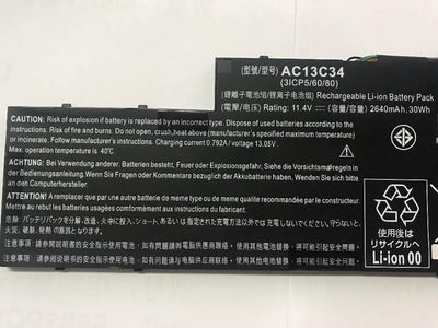 7XINbox 11.4V 2640mAh AC13C34 31CP5/60/80 Laptop Akku kompatibel mit Acer Aspire E3-111 V5-122P E3-1