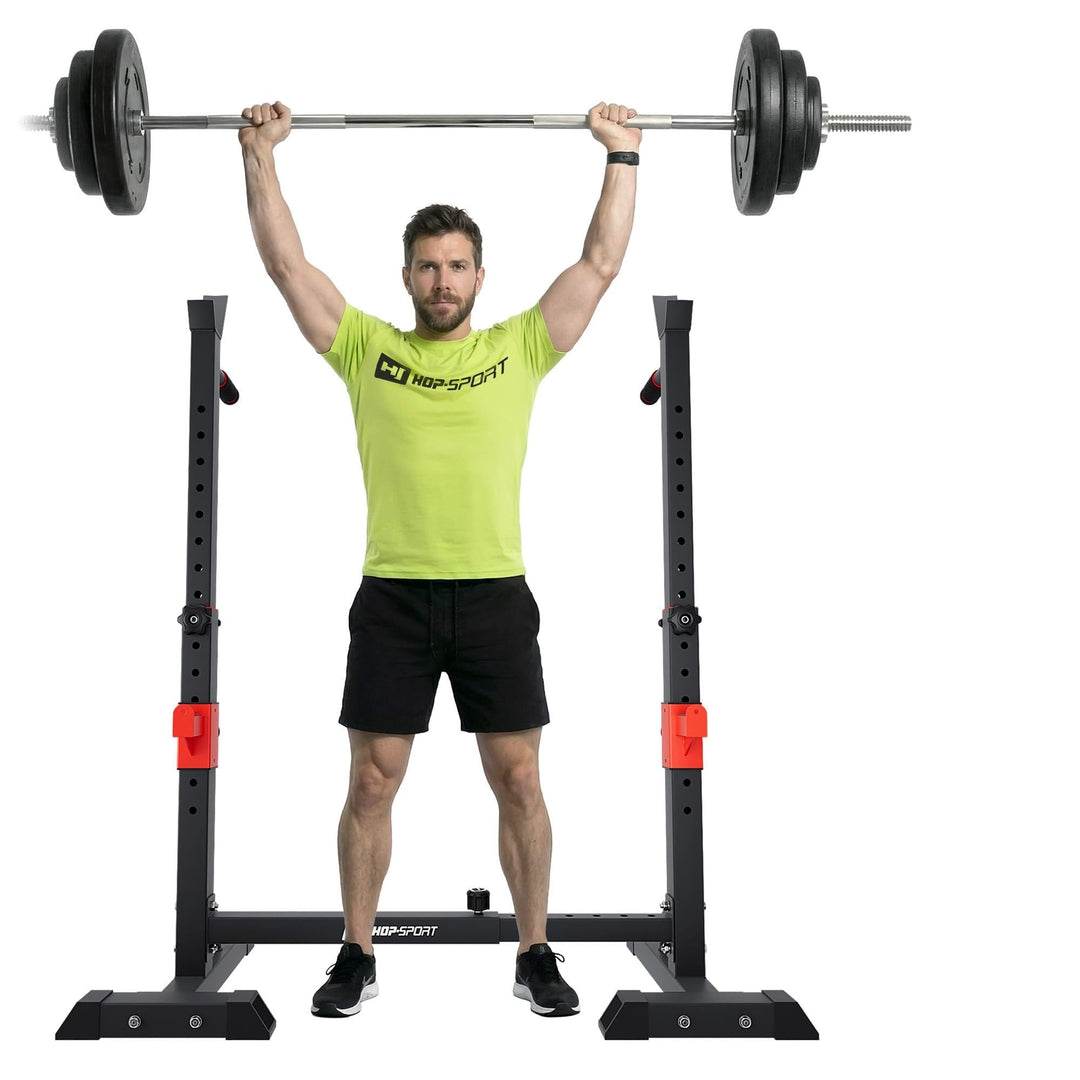 Hop-Sport verstellbare Hantelablage für Langhantel HS-1004L – Squat Rack Kniebeugenständer bis 250kg