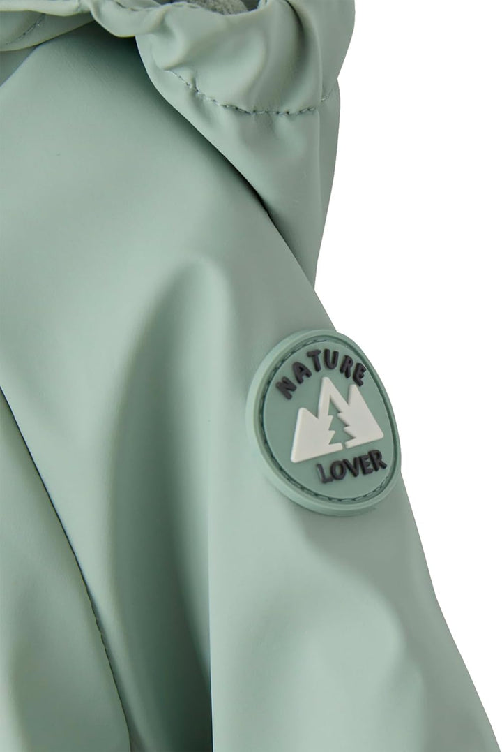 Vertbaudet Baby Regen-Overall mit Fleecefutter und Kapuze, Recycling-Polyester 80 Grün, 80 Grün