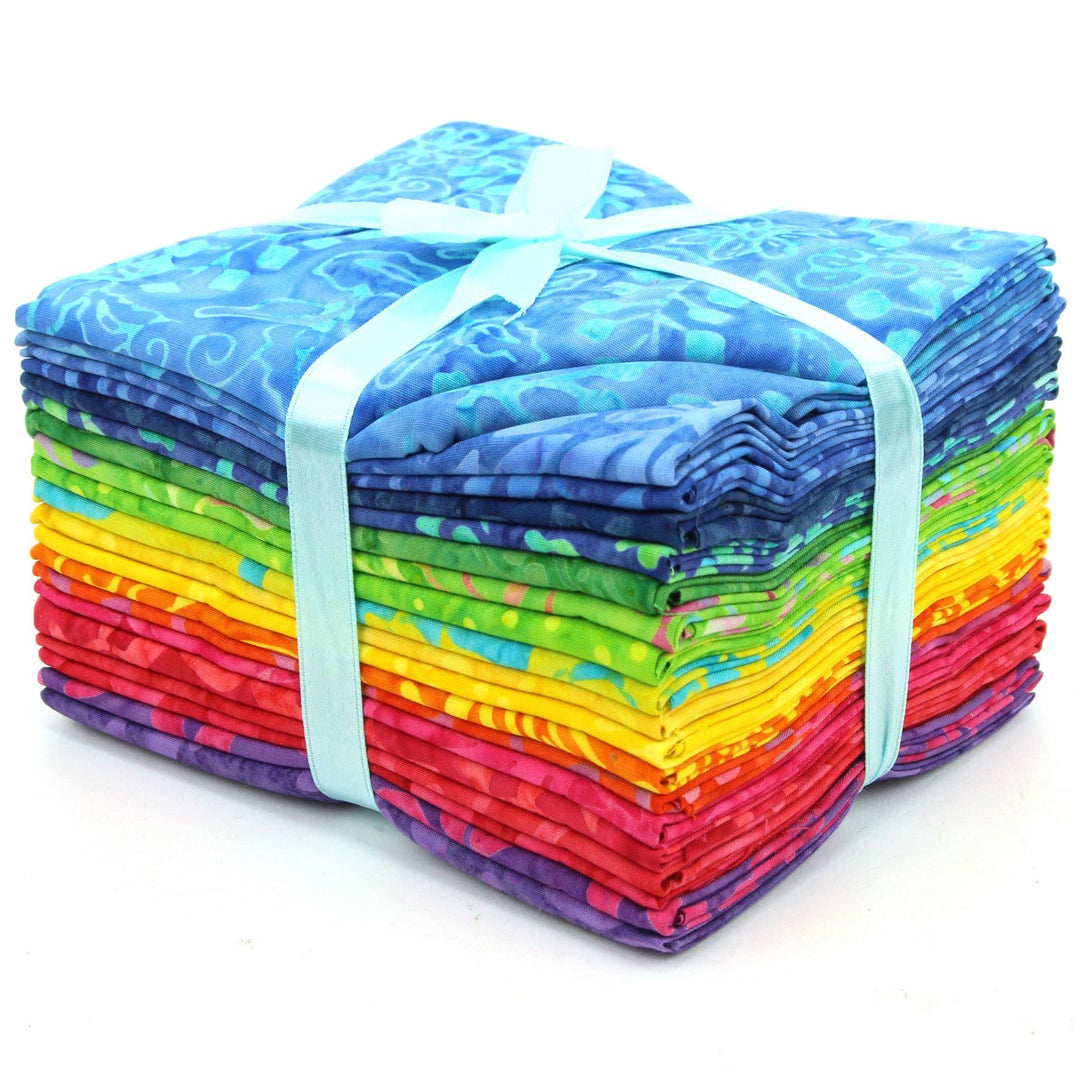 LoudElephant Baumwoll-Batik-Stoffbündel – Fat Quarter – Rainbow Treat Regenbogen-leckerli, Regenboge